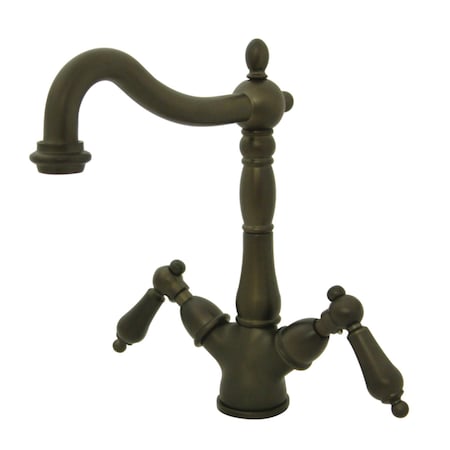 Kingston Brass KS1495AL Heritage 2-Handle Vessel Sink Faucet, Oil Rubbed Bronze KS1495AL